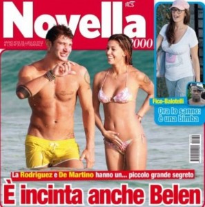 Belen Rodriguez incinta di Stefano De Martino, clamoroso scoop di Novella 2000