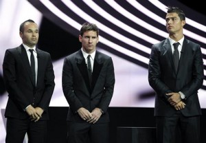 Finalisti Pallone d’Oro 2012: ancora una volta Iniesta, Messi e Cristiano Ronaldo