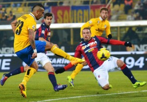 Bologna-Juventus: risultato finale 0-2, in rete Vidal e Chiellini 