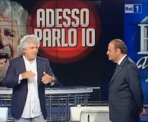 Beppe Grillo da Bruno Vespa a 'Porta a Porta': l'intervista